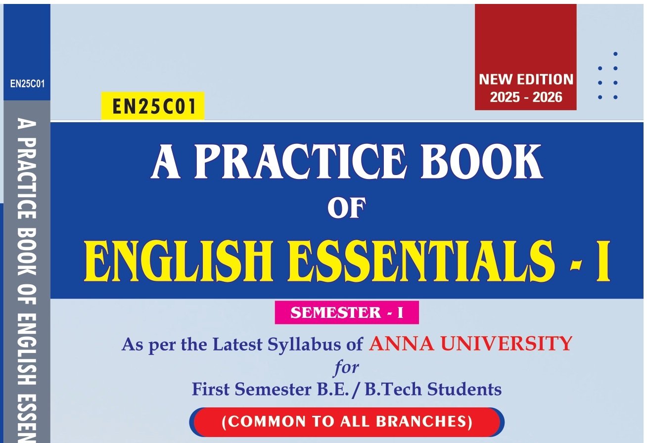 A Practice Book of English Essentials-I A Practice Book of English Essentials-I