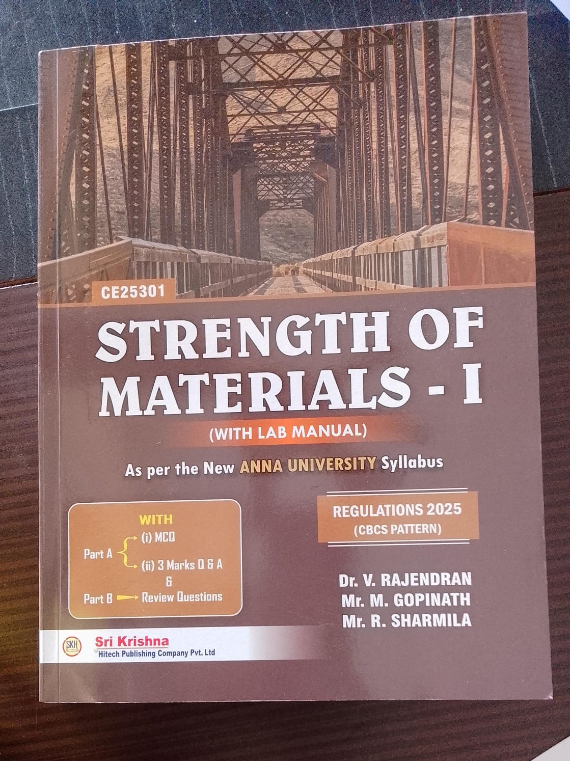 Strength of Materials – I FRONT Strength of Materials – I FRONT